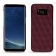 Coque cuir Samsung Galaxy S8 - Lie de vin - Couture ( Pantone 5115C ) 