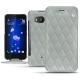 Custodia in pelle HTC U11 - Gris - Couture ( Nappa - Pantone W428C ) 
