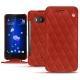 HTC U11 leather case - Papaye - Couture ( Pantone 180C ) 