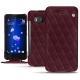 가죽 커버 HTC U11 - Lie de vin - Couture ( Pantone 5115C ) 
