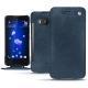 가죽 커버 HTC U11 - Jean vintage ( Roughtcut - Pantone 285U  ) 