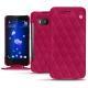 HTC U11 leather case - Rose fluo - Couture
