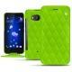 Custodia in pelle HTC U11 - Vert fluo - Couture