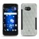 Custodia in pelle HTC U11 - Gris - Couture ( Nappa - Pantone W428C ) 