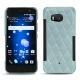 Coque cuir HTC U11 - Bleu ciel - Couture ( Nappa - Pantone 277C ) 