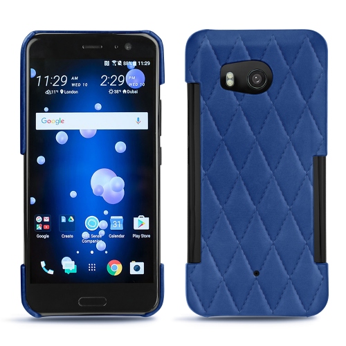 Funda de piel HTC U11Bleu océan - Couture ( Nappa - Pantone #15458a) 