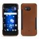 HTC U11 leather cover - Marron ( Nappa - Pantone 1615C ) 