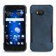 HTC U11 leather cover - Jean vintage ( Roughtcut - Pantone 285U  ) 