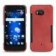 HTC U11 leather cover - Cerise vintage ( Pantone 185C ) 