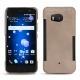 HTC U11 leather cover - Taupe vintage ( Pantone 7530C ) 