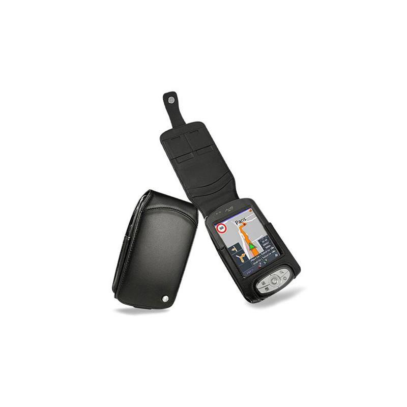 Etui cuir Mio P350 - P550  - Noir ( Nappa - Black ) 
