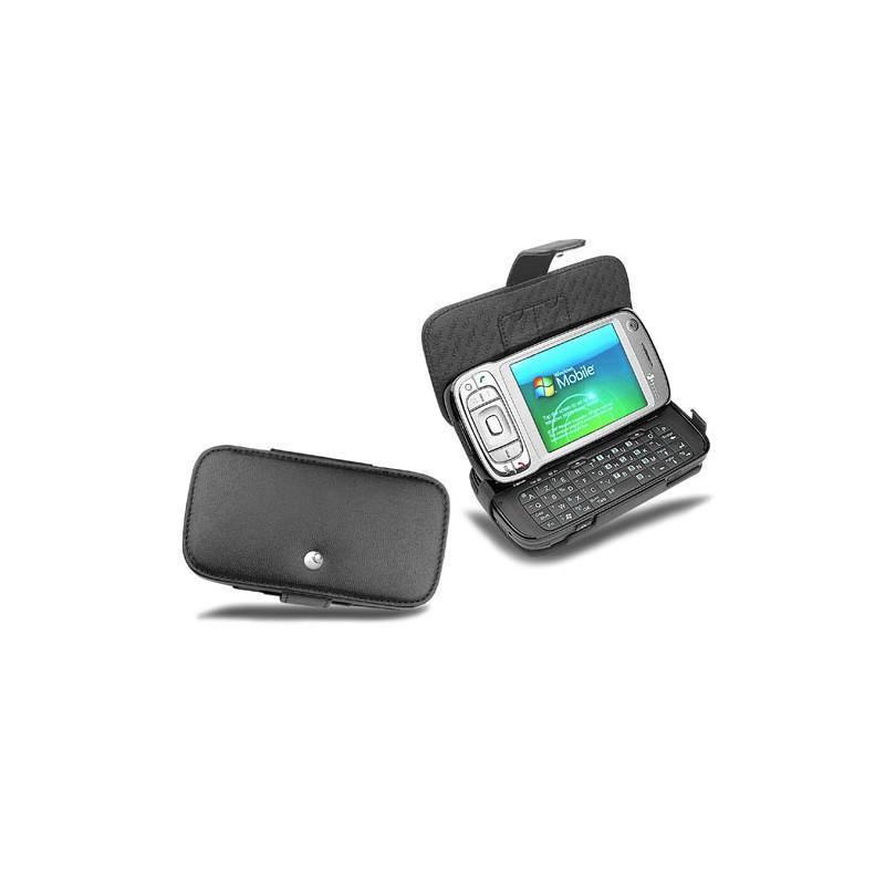 Lederschutzhülle HTC P4550 - HTC Kaiser - HTC Tytn 2 - Noir ( Nappa - Black ) 