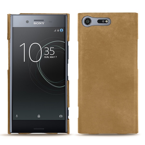 Protections en cuir - housses, coques, étuis - pour Sony Xperia XZ PremiumSable vintage ( Pantone #9b7340 ) 