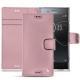 Housse cuir Sony Xperia XZ Premium - Rose ( Nappa - Pantone 2365C ) 