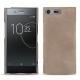 Coque cuir Sony Xperia XZ Premium - Taupe vintage ( Pantone 7530C ) 