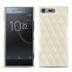 Coque cuir Sony Xperia XZ Premium - Blanc - Couture ( Bologna - White ) 