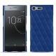 硬质真皮保护套 Sony Xperia XZ Premium - Bleu océan - Couture ( Nappa - Pantone 293C ) 