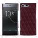 Custodia in pelle Sony Xperia XZ Premium - Lie de vin - Couture ( Pantone 5115C ) 