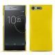 Sony Xperia XZ Premium leather cover - Jaune fluo