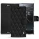 Custodia in pelle Sony Xperia XZ Premium - Ebène - Couture ( Sleek P C12 - Black ) 