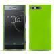 Sony Xperia XZ Premium leather cover - Vert fluo