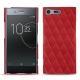 Coque cuir Sony Xperia XZ Premium - Rouge troupelenc - Couture