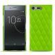 Custodia in pelle Sony Xperia XZ Premium - Vert fluo - Couture