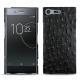 Sony Xperia XZ Premium leather cover - Autruche nero