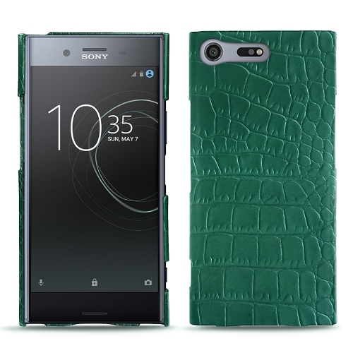 Custodia in pelle Sony Xperia XZ PremiumCrocodile pino ( Pantone #173F35 ) 