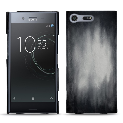 Custodia in pelle Sony Xperia XZ PremiumGris Patine
