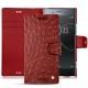 Custodia in pelle Sony Xperia XZ Premium - Autruche ciliegia