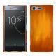 Coque cuir Sony Xperia XZ Premium - Orange Patine