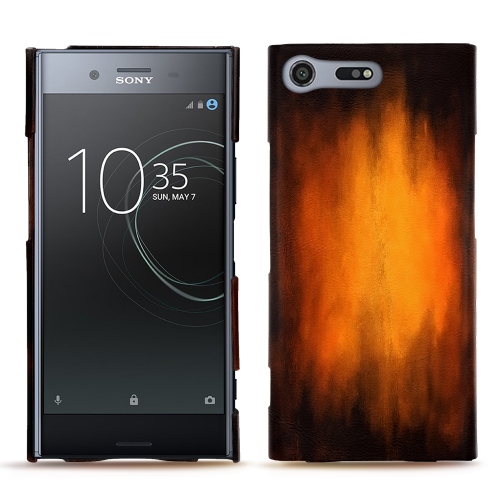 Custodia in pelle Sony Xperia XZ PremiumFauve Patine