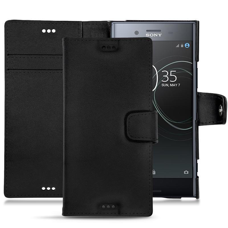 Sony Xperia XZ Premium leather case - Noir PU