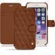 Apple iPhone 7 Plus leather case - Marron - Couture ( Nappa - Pantone 1615C ) 