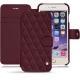 Lederschutzhülle Apple iPhone 7 Plus - Lie de vin - Couture ( Pantone 5115C ) 