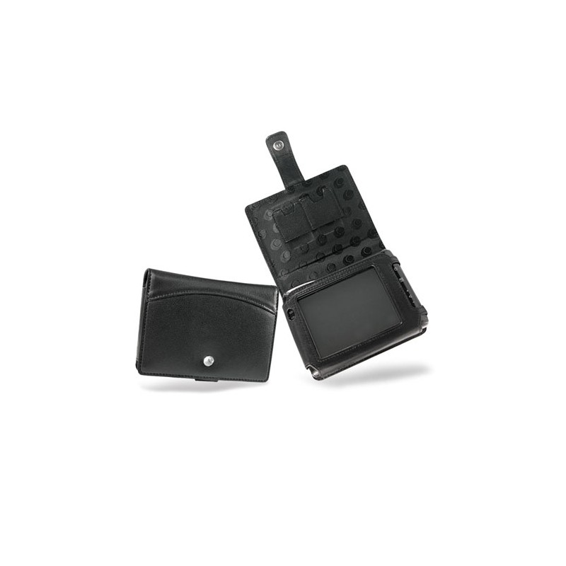Mio C310 - C510 - C710  leather case - Noir ( Nappa - Black ) 