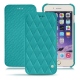 Housse cuir Apple iPhone 7 Plus - Bleu fluo - Couture