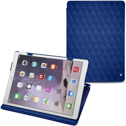 Apple iPad Pro 12.9" (2017) leather caseBleu océan - Couture ( Nappa - Pantone #15458a) 