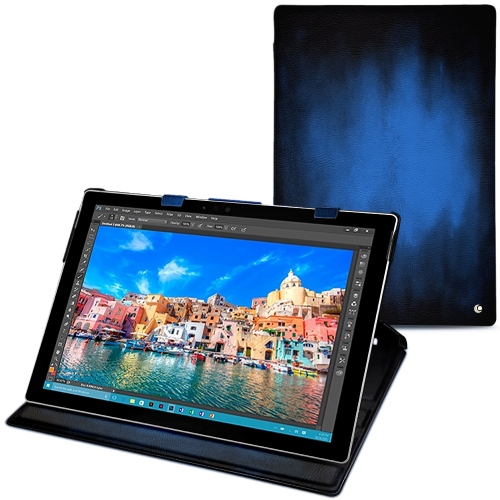 硬质真皮保护套 Microsoft Surface Pro 4 Bleu Patine