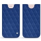 가죽 커버 Apple iPhone 7 Plus - Bleu océan - Couture ( Nappa - Pantone 293C ) 