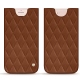 Apple iPhone 7 Plus leather pouch - Marron - Couture ( Nappa - Pantone 1615C ) 