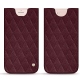 Lederschutzhülle Apple iPhone 7 Plus - Lie de vin - Couture ( Pantone 5115C ) 