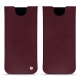 Pochette cuir Samsung Galaxy S8 - Lie de vin ( Pantone 5115C ) 