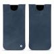 Samsung Galaxy S8 leather pouch - Jean vintage ( Roughtcut - Pantone 285U  ) 