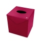 Square tissue box holder - Griffe 1 - Rose fluo