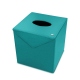 Box für Taschentücher - Quadratisch - Griffe 1 - Bleu fluo