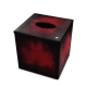 Box für Taschentücher - Quadratisch - Griffe 1 - Rouge Patine