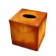 Boite à mouchoirs - Carrée - Griffe 1 - Orange Patine