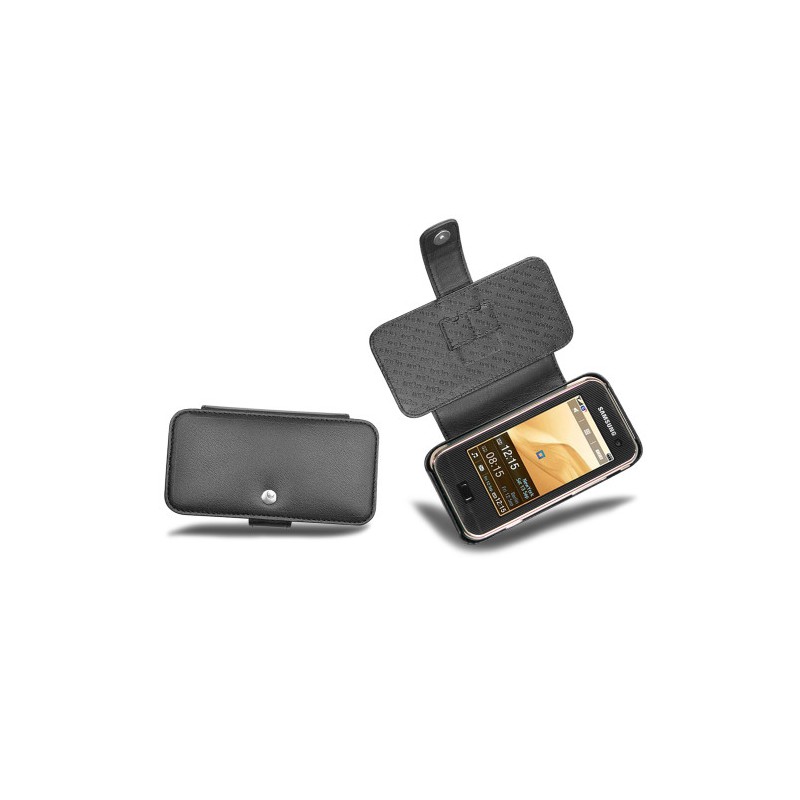 Housse cuir Samsung SGH-F700  - Noir ( Nappa - Black ) 
